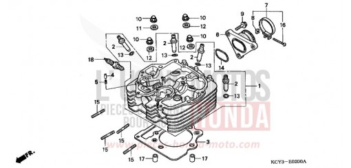 CULASSE XR400R3 de 2003